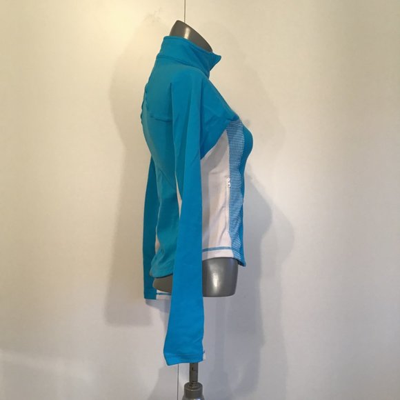 Lululemon Blue & White Gingham Shape Up Jacket Size 6 - Picture 3 of 8